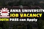 Anna University Office Assistant Recruitment 2026 Application Form