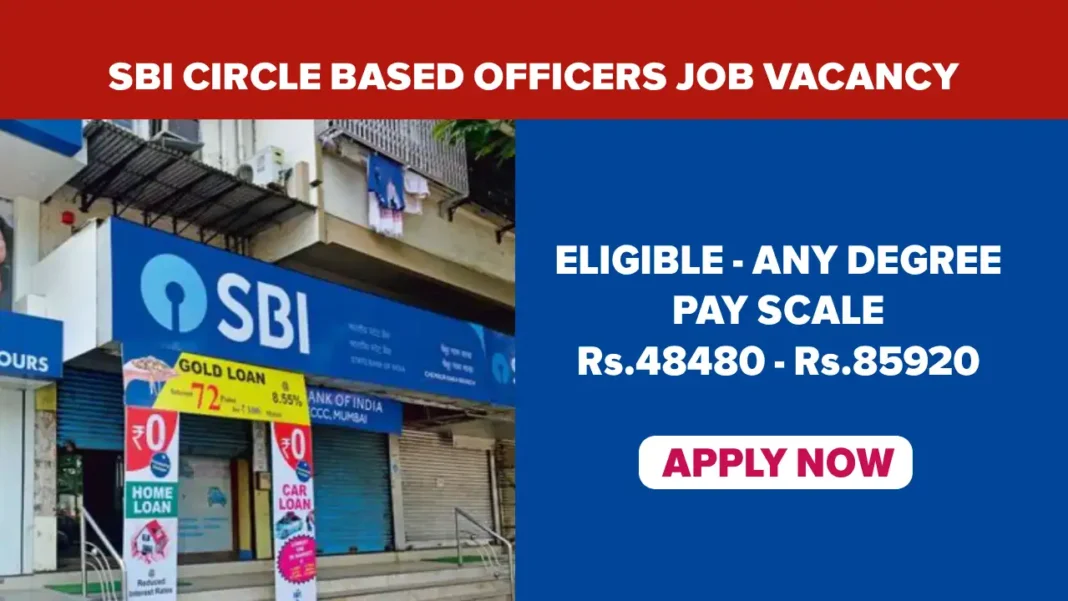 SBI CBO Recruitment 2025, Apply Online for Circle Based Officer Jobs