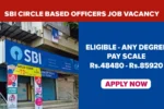 SBI CBO Recruitment 2025, Apply Online for Circle Based Officer Jobs