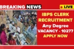 IBPS Clerk Recruitment 2025 Notification, Apply Online for CRP Clerk XV Vacancies