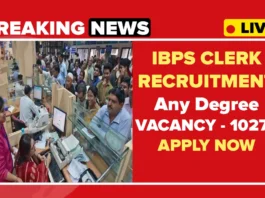 IBPS Clerk Recruitment 2025 Notification, Apply Online for CRP Clerk XV Vacancies