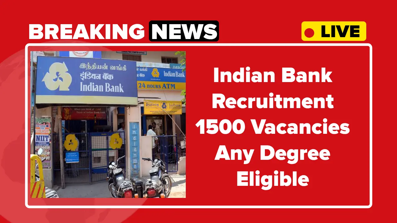 Indian Bank Apprentice Recruitment 2025, Apply Online for 1500 Posts Indian Bank Apprentice Recruitment 2025, Apply Online for 1500 Posts