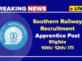 Southern Railway Recruitment 2025, Apply Online for Apprentice Jobs