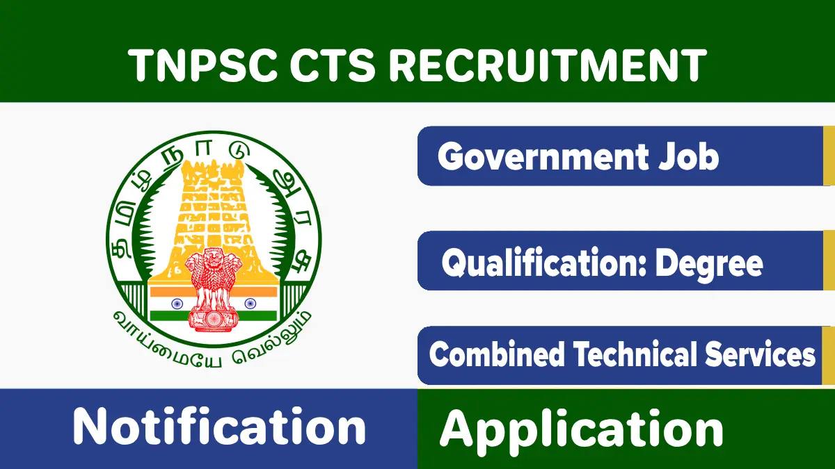 TNPSC CTS Recruitment 2025 Online Application Opens TNPSC CTS Recruitment 2025 Online Application Opens
