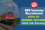 RRB Technician Recruitment 2026, Apply Online for 6565 Railway Jobs