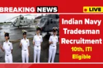 Indian Navy Tradesman Skilled Recruitment 2025, Apply Online for Civilian Jobs