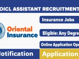 OICL Assistant Recruitment 2025, Apply Online for Oriental Insurance Company Jobs