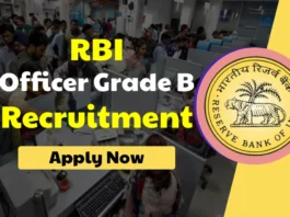 RBI Grade B Recruitment 2025, Apply Online for Officers Posts