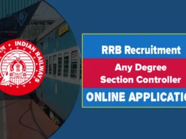 RRB Section Controller Recruitment 2025 End Soon, Apply Online for Railway Jobs