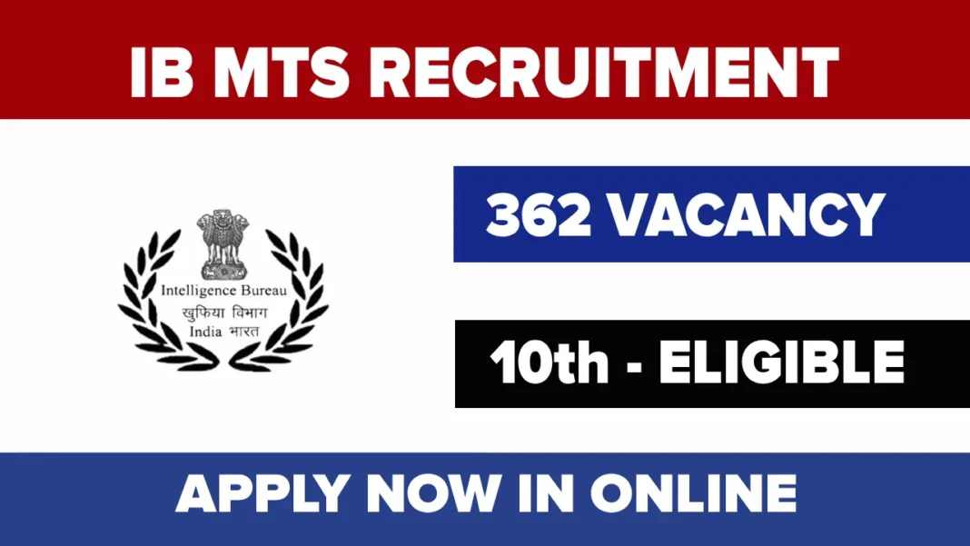 IB MTS Recruitment 2025, Easy to Apply Online for Vacancies