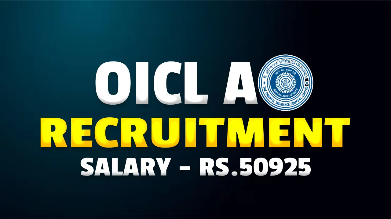 OICL AO Recruitment 2025, Apply Online for Oriental Insurance Company Jobs