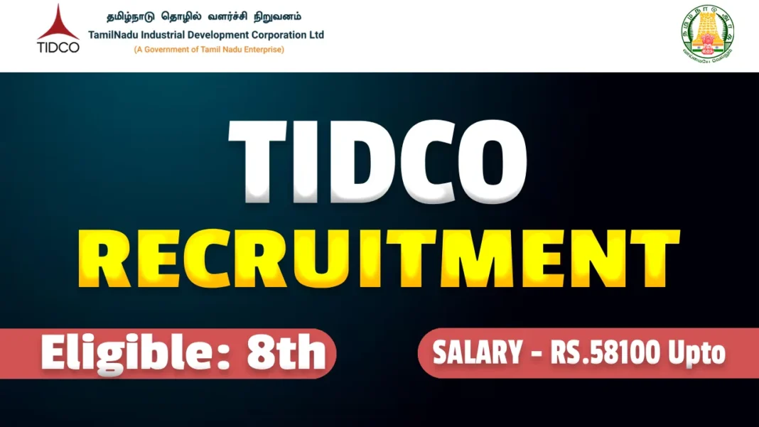 TIDCO Office Assistant Recruitment 2026 Great to Apply TN Industrial Development Corporation Jobs
