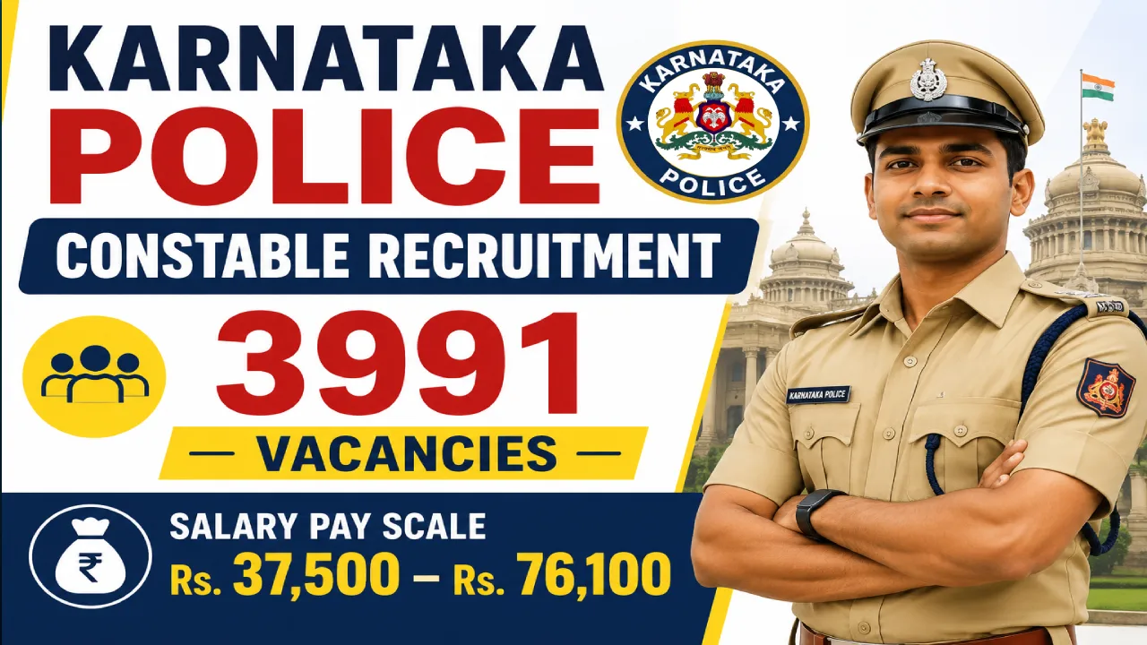 Karnataka Police Constable Recruitment 2026 Notification Out, Apply for Civil Police Posts Karnataka Police Constable Recruitment 2026 Notification Out, Apply for Civil Police Posts